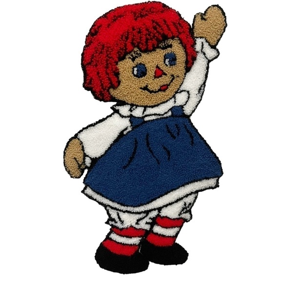 Vintage Raggedy Ann & Andy Handmade Puffy Fabric Panels 17.5”x12” - Picture 3 of 6